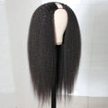 Perruque en U Kinky Straight de cheveux vierge 250% de densité