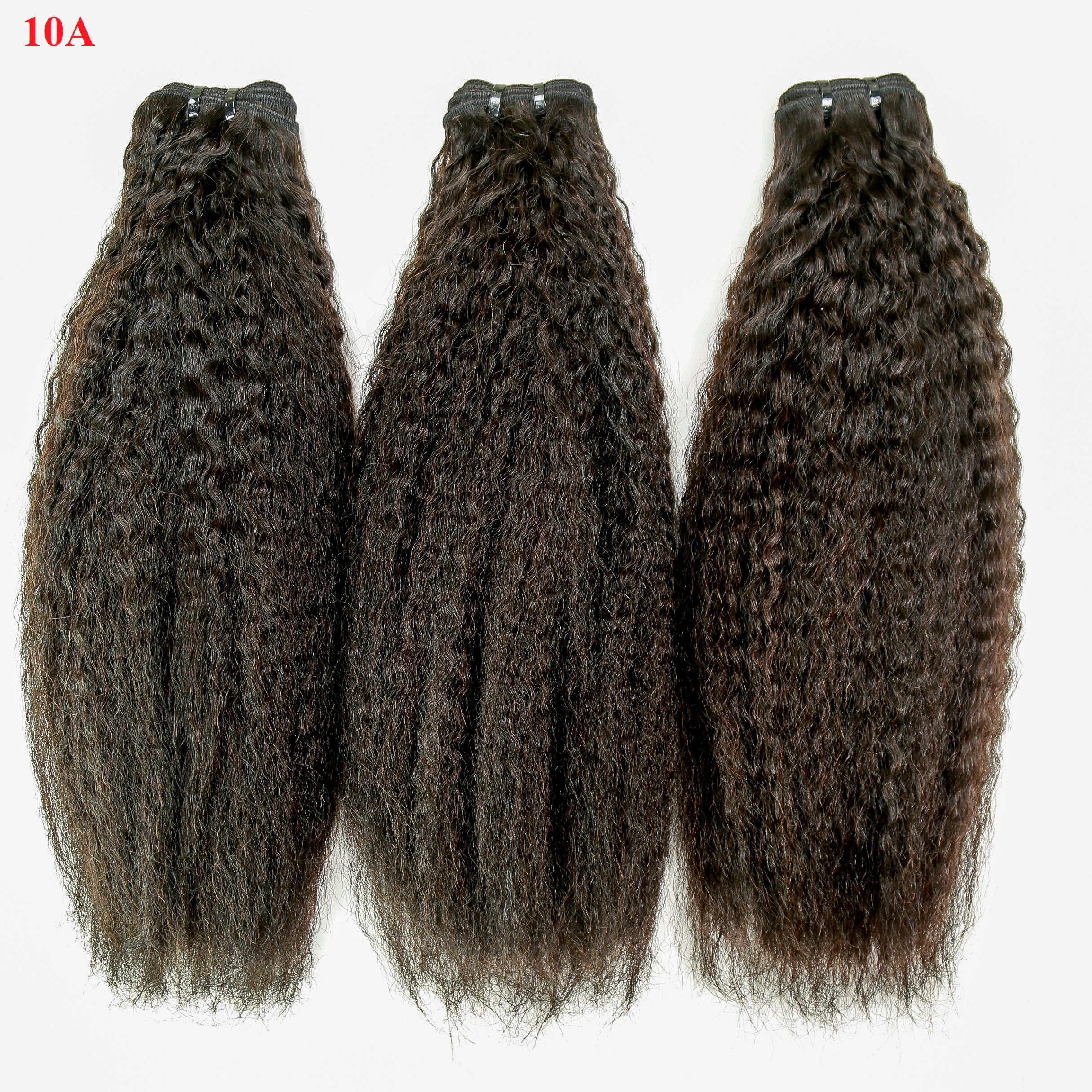 Offre complète 3 boules de Cheveux vierges avec closure 6x6 - Kinky straight - Grade 10A