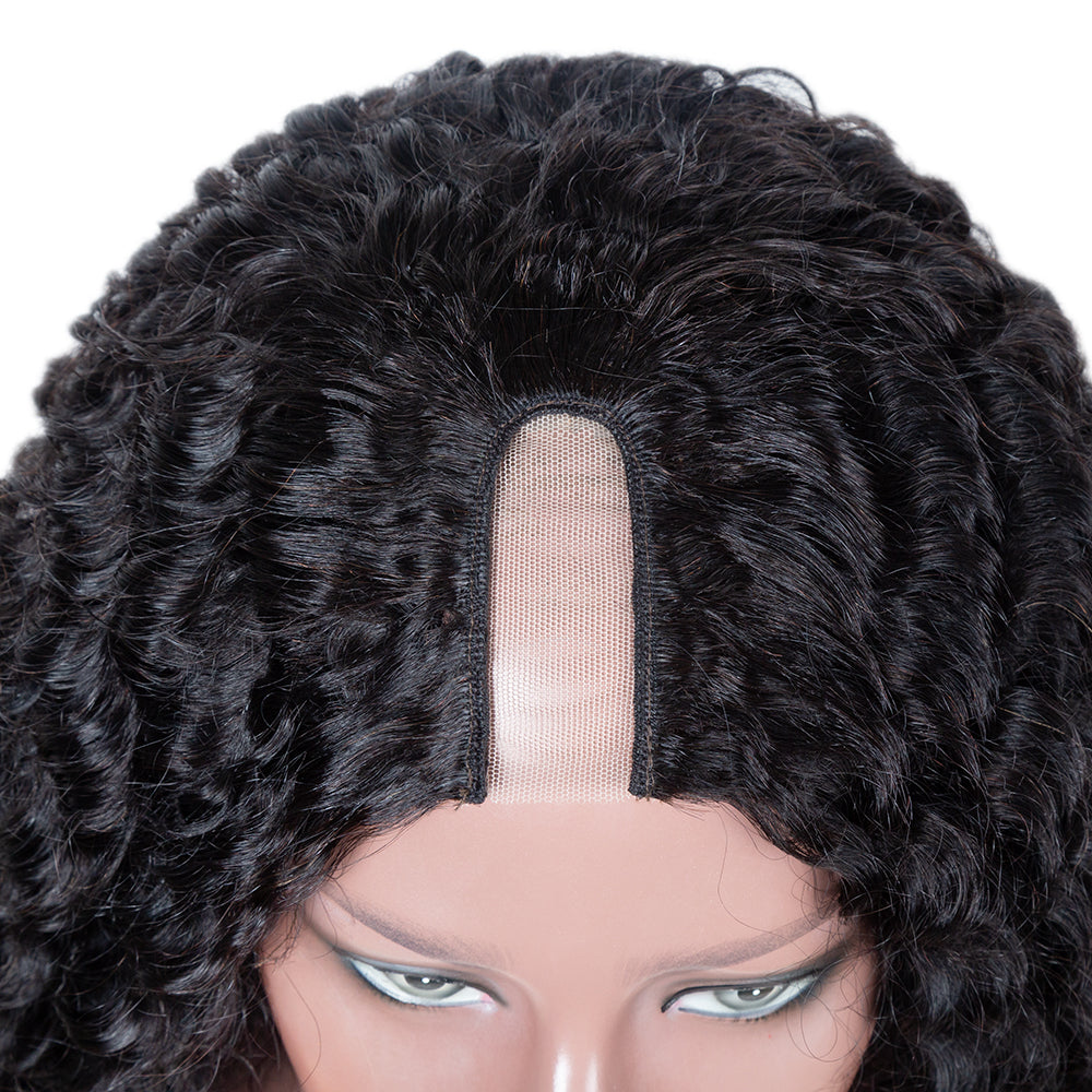 Perruque en U Water Wave de cheveux vierges 250% de densité