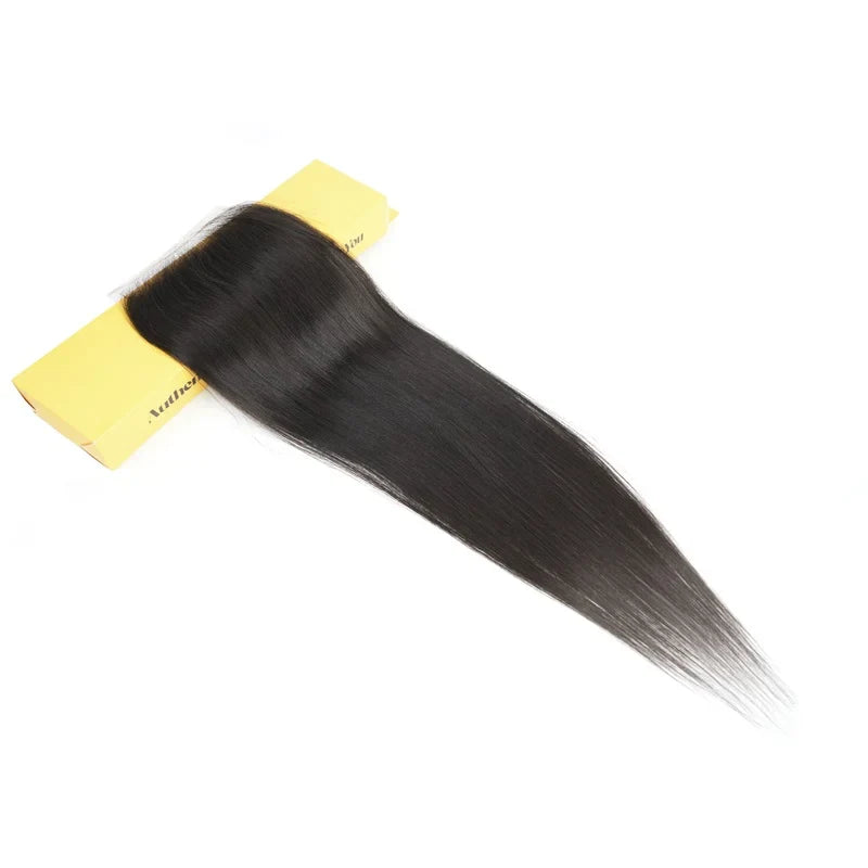 Closure HD 6x6 de cheveux Bruts (Raw) - Lisse - Noeuds fins et décolorés