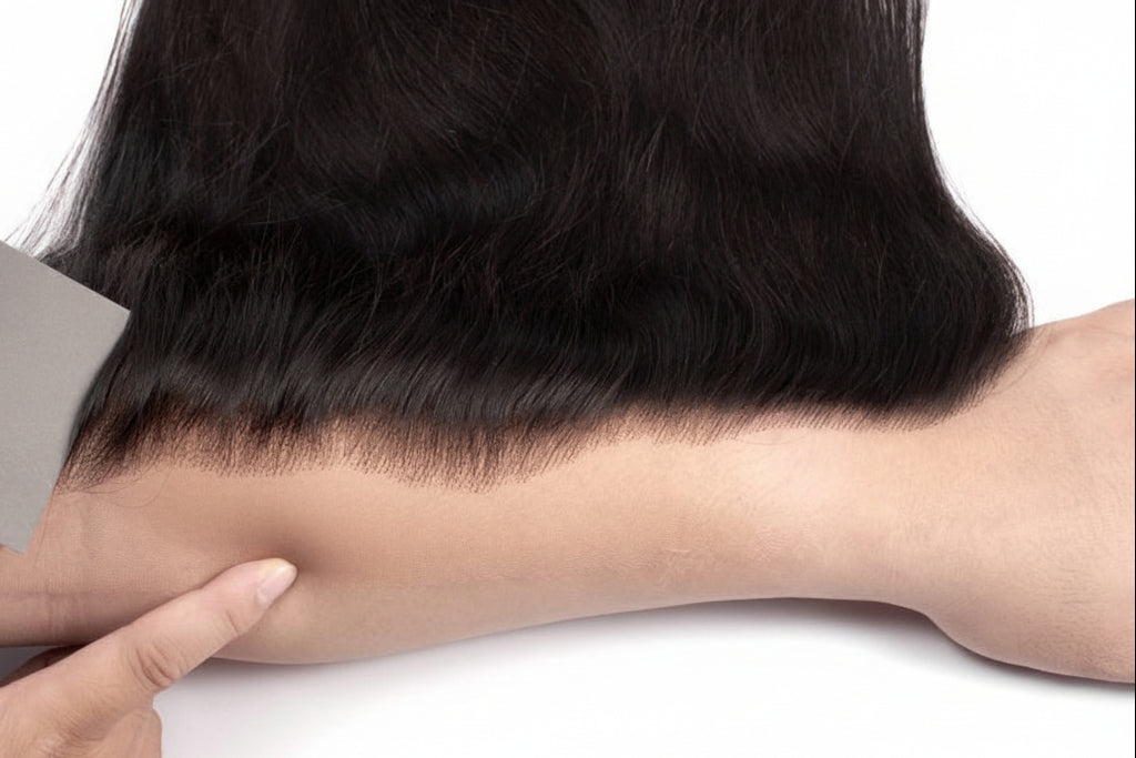 Lace Frontale HD 13x6 de cheveux vierge - Lisse - Noeuds fins et Hairline préplumées