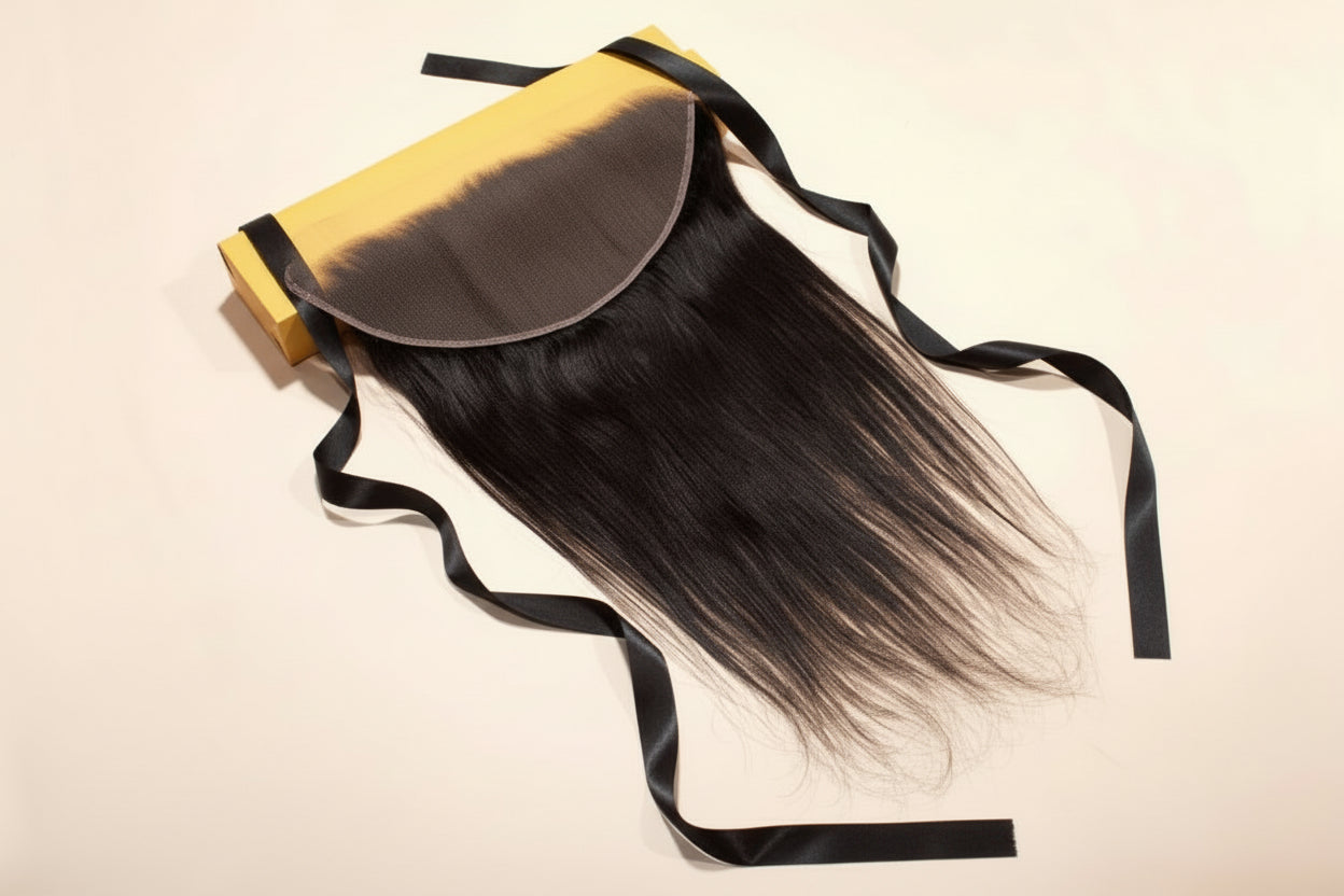 Lace Frontale HD 13x6 de cheveux vierge - Lisse - Noeuds fins et Hairline préplumées