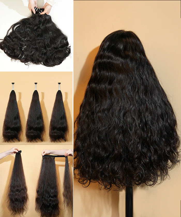 Offre complète 3 boules de Cheveux Brut Birman avec closure HD 5x5 - Inborn Wavy