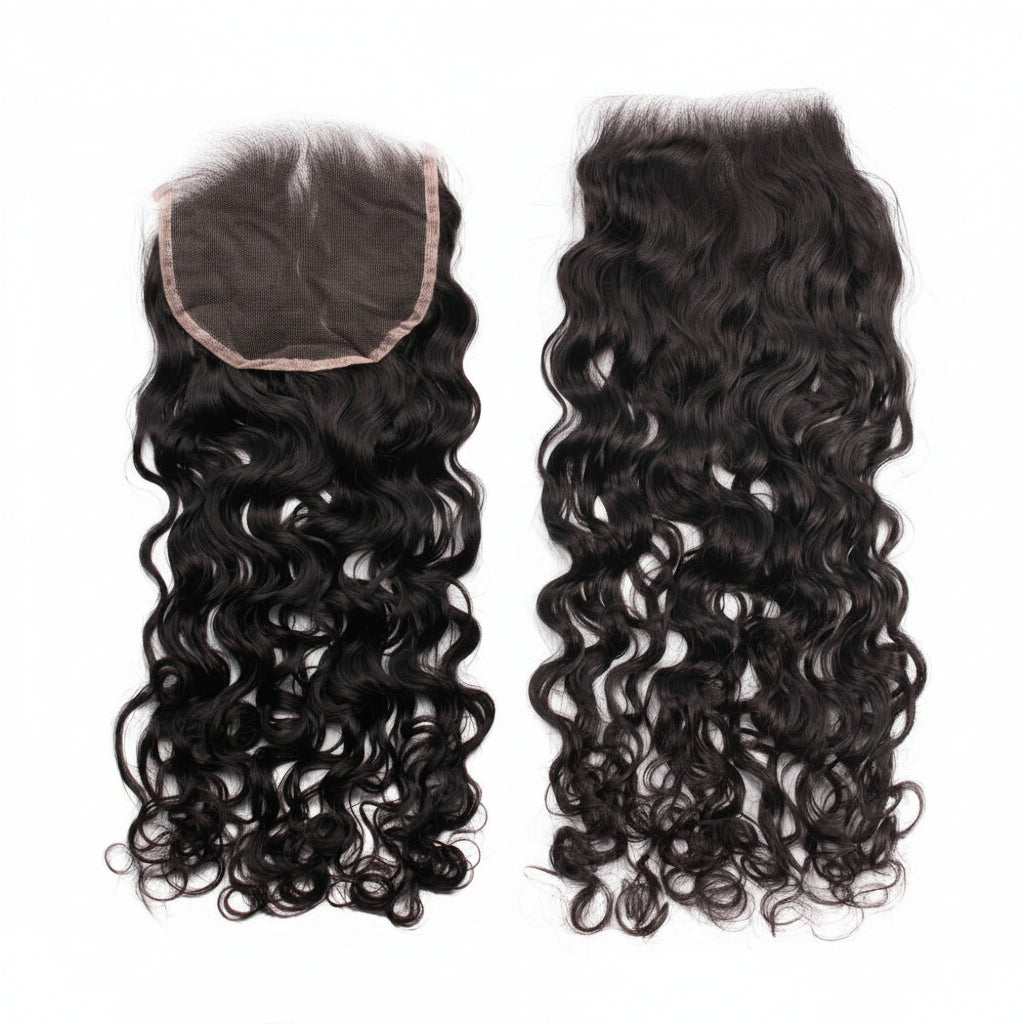 Offre complète 3 boules de Cheveux Vierge avec closure HD 6x6  - Water Wave - Grade 10A