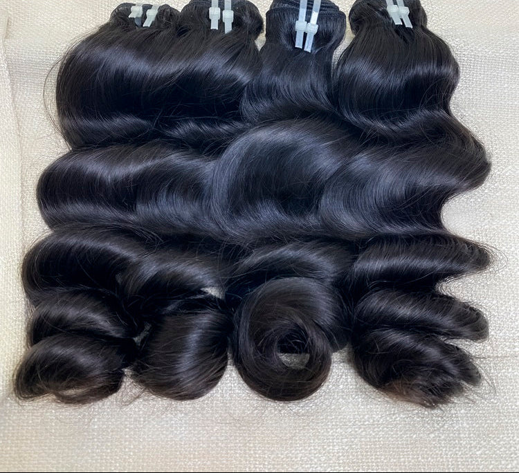 Offre complète 3 boules de Cheveux Vierge avec closure HD 6x6 - Loose Wave