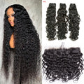 Offre complète 3 boules de Cheveux Vierge avec Lace frontale HD 13x6 - Water wave - Grade 10A